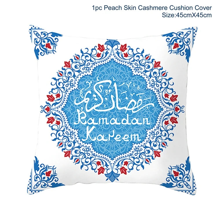 EID MUBARAK Cushion Cover Pillowcase Ramadan Decoration Muslim Party Decoration Islam Gifts Eid Al Adha Ramadan Kareem Decor