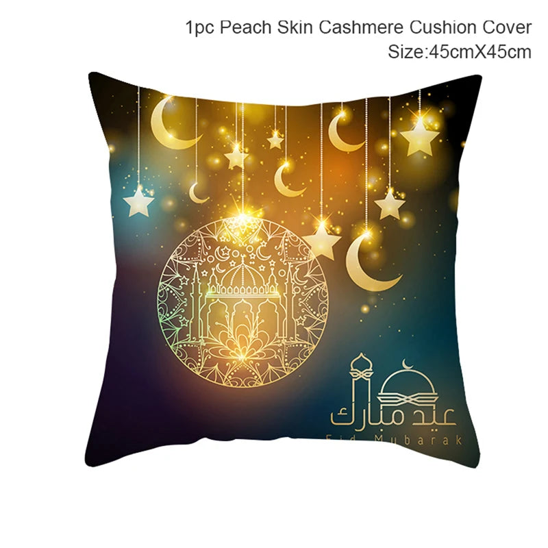 EID MUBARAK Cushion Cover Pillowcase Ramadan Decoration Muslim Party Decoration Islam Gifts Eid Al Adha Ramadan Kareem Decor