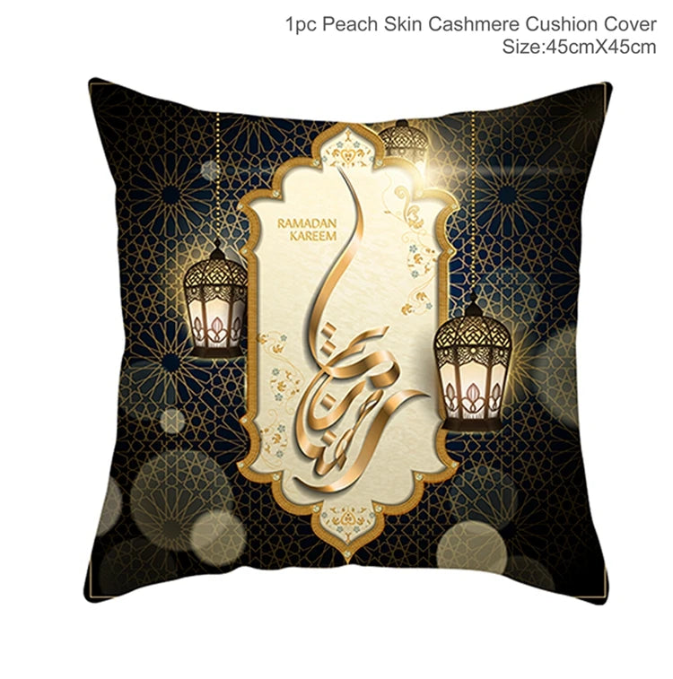 EID MUBARAK Cushion Cover Pillowcase Ramadan Decoration Muslim Party Decoration Islam Gifts Eid Al Adha Ramadan Kareem Decor