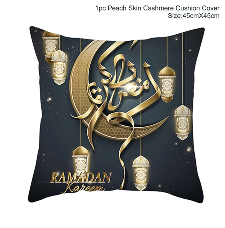 EID MUBARAK Cushion Cover Pillowcase Ramadan Decoration Muslim Party Decoration Islam Gifts Eid Al Adha Ramadan Kareem Decor