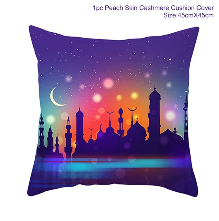 EID MUBARAK Cushion Cover Pillowcase Ramadan Decoration Muslim Party Decoration Islam Gifts Eid Al Adha Ramadan Kareem Decor