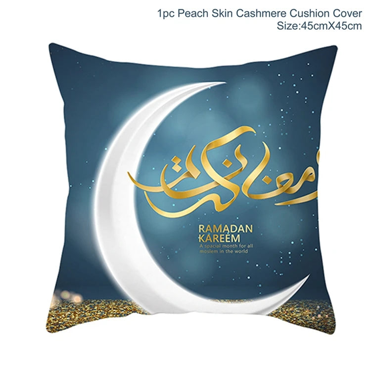 EID MUBARAK Cushion Cover Pillowcase Ramadan Decoration Muslim Party Decoration Islam Gifts Eid Al Adha Ramadan Kareem Decor