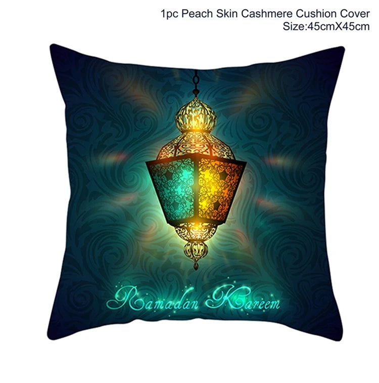 EID MUBARAK Cushion Cover Pillowcase Ramadan Decoration Muslim Party Decoration Islam Gifts Eid Al Adha Ramadan Kareem Decor