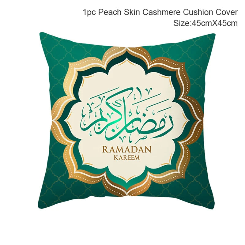 EID MUBARAK Cushion Cover Pillowcase Ramadan Decoration Muslim Party Decoration Islam Gifts Eid Al Adha Ramadan Kareem Decor