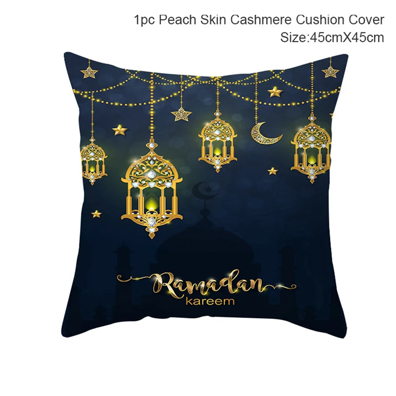 EID MUBARAK Cushion Cover Pillowcase Ramadan Decoration Muslim Party Decoration Islam Gifts Eid Al Adha Ramadan Kareem Decor