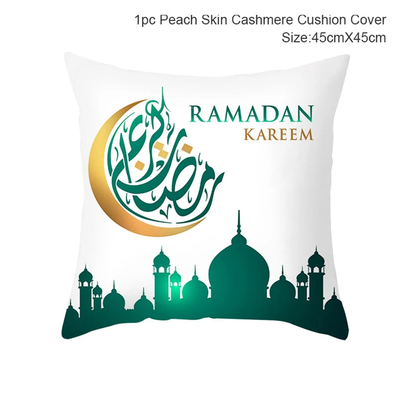 EID MUBARAK Cushion Cover Pillowcase Ramadan Decoration Muslim Party Decoration Islam Gifts Eid Al Adha Ramadan Kareem Decor