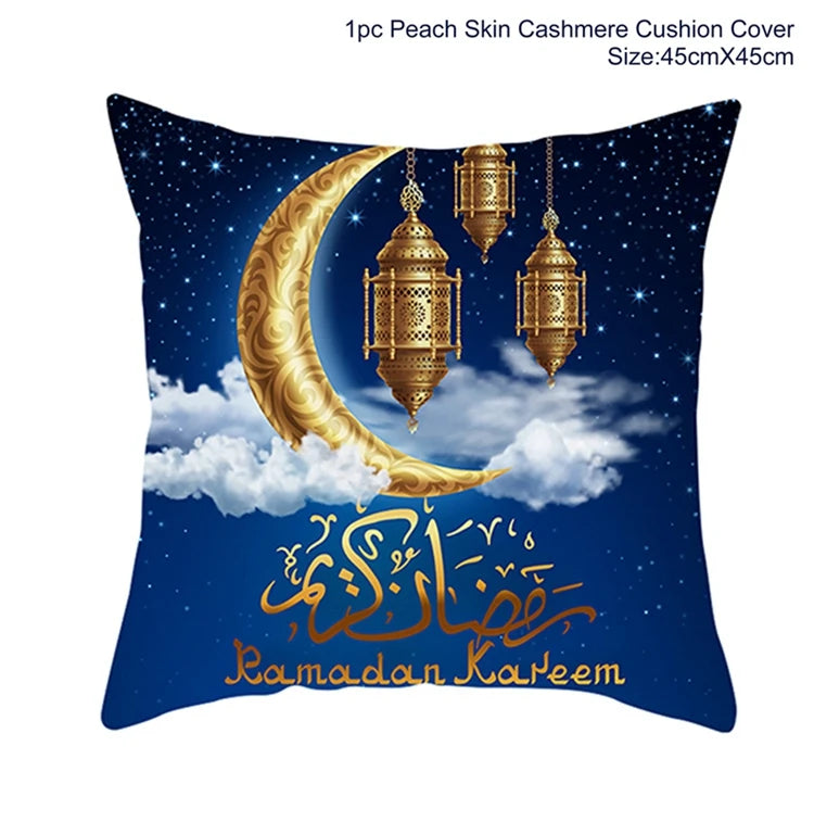 EID MUBARAK Cushion Cover Pillowcase Ramadan Decoration Muslim Party Decoration Islam Gifts Eid Al Adha Ramadan Kareem Decor