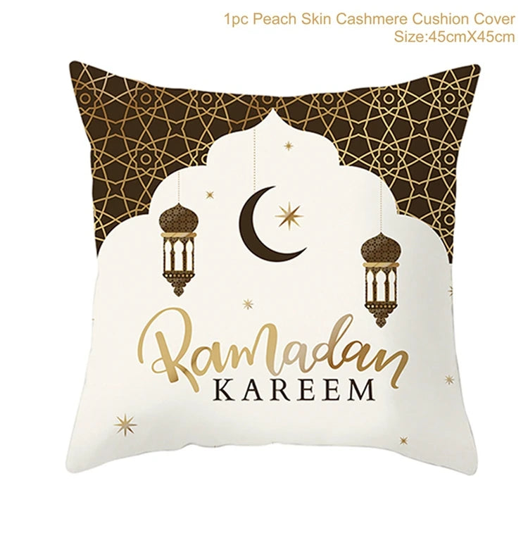 EID MUBARAK Cushion Cover Pillowcase Ramadan Decoration Muslim Party Decoration Islam Gifts Eid Al Adha Ramadan Kareem Decor