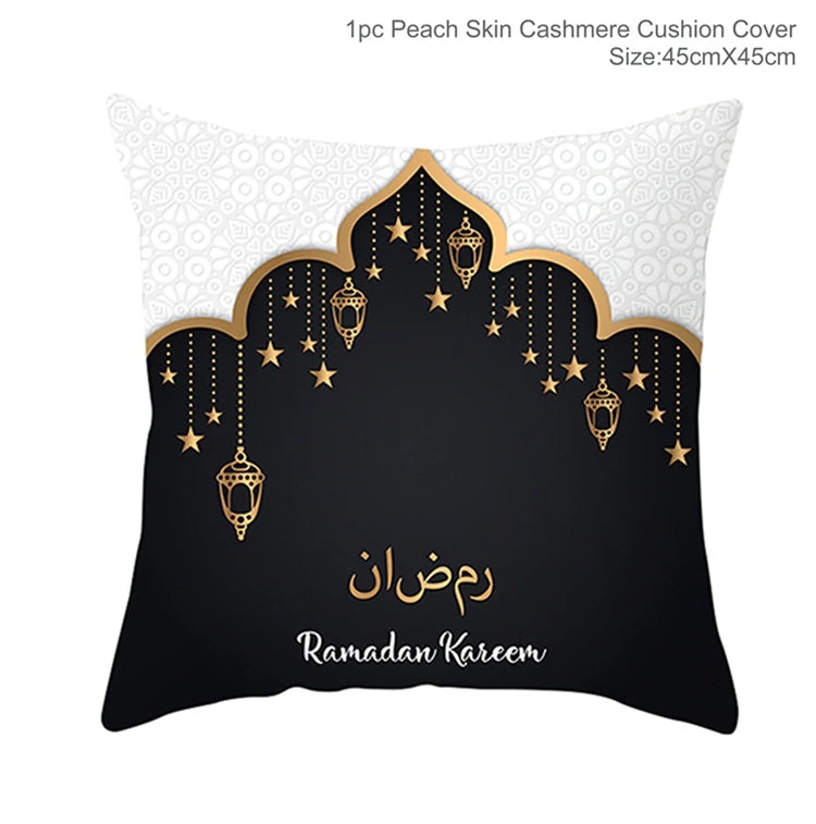 EID MUBARAK Cushion Cover Pillowcase Ramadan Decoration Muslim Party Decoration Islam Gifts Eid Al Adha Ramadan Kareem Decor