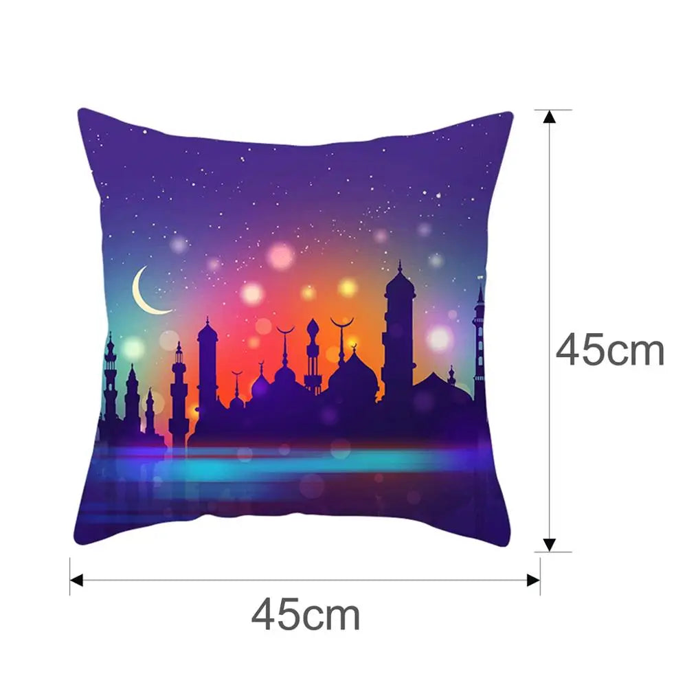 EID MUBARAK Cushion Cover Pillowcase Ramadan Decoration Muslim Party Decoration Islam Gifts Eid Al Adha Ramadan Kareem Decor