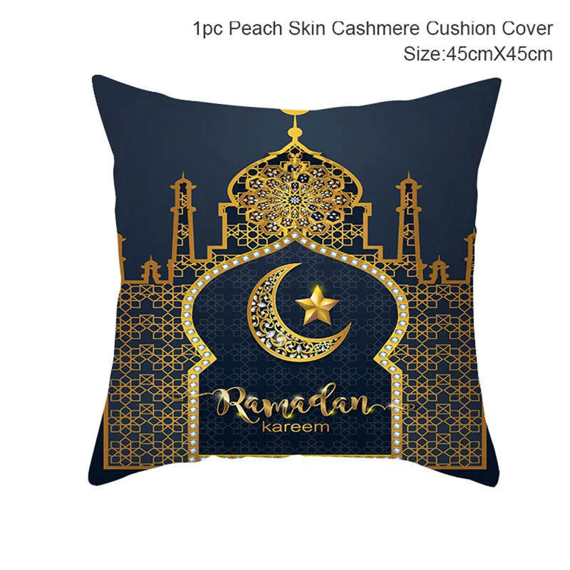 EID MUBARAK Cushion Cover Pillowcase Ramadan Decoration Muslim Party Decoration Islam Gifts Eid Al Adha Ramadan Kareem Decor