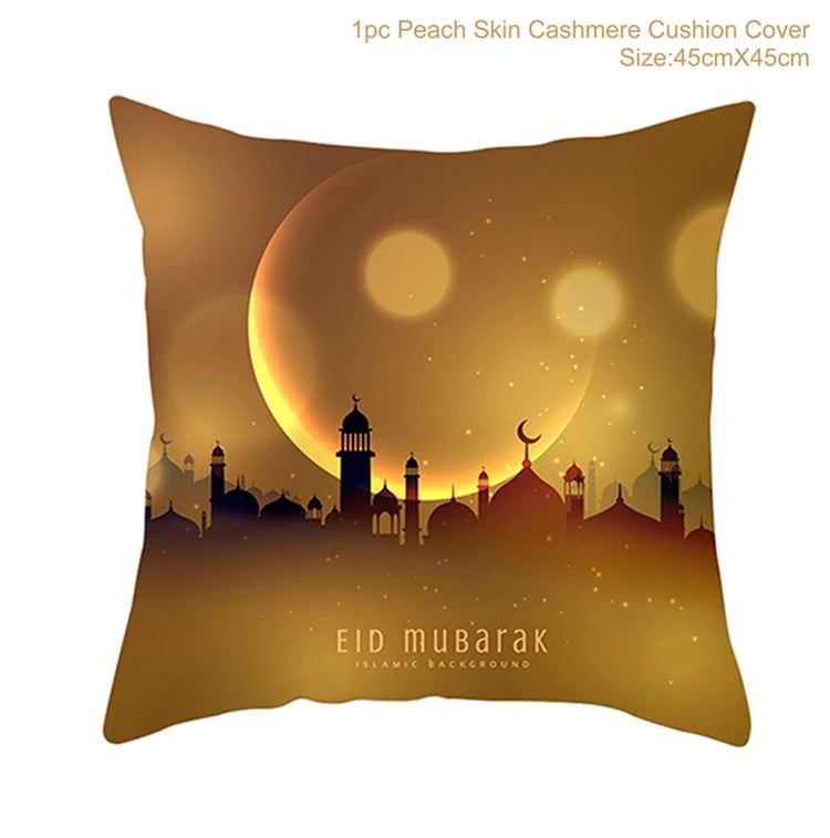 EID MUBARAK Cushion Cover Pillowcase Ramadan Decoration Muslim Party Decoration Islam Gifts Eid Al Adha Ramadan Kareem Decor