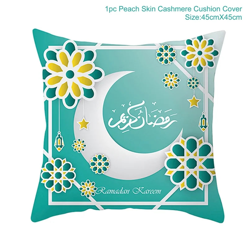 EID MUBARAK Cushion Cover Pillowcase Ramadan Decoration Muslim Party Decoration Islam Gifts Eid Al Adha Ramadan Kareem Decor