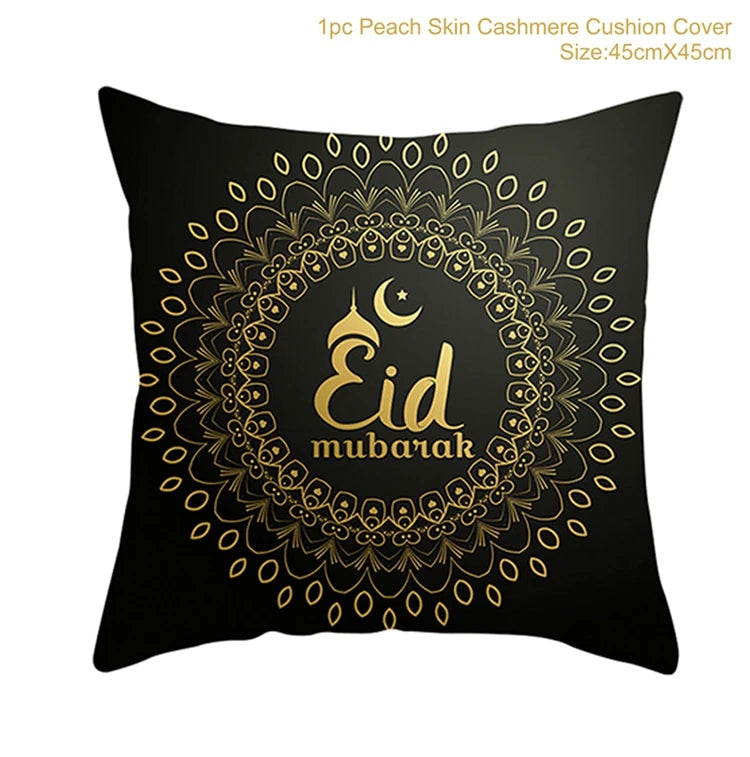 EID MUBARAK Cushion Cover Pillowcase Ramadan Decoration Muslim Party Decoration Islam Gifts Eid Al Adha Ramadan Kareem Decor