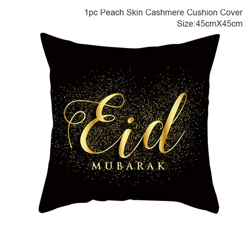 EID MUBARAK Cushion Cover Pillowcase Ramadan Decoration Muslim Party Decoration Islam Gifts Eid Al Adha Ramadan Kareem Decor