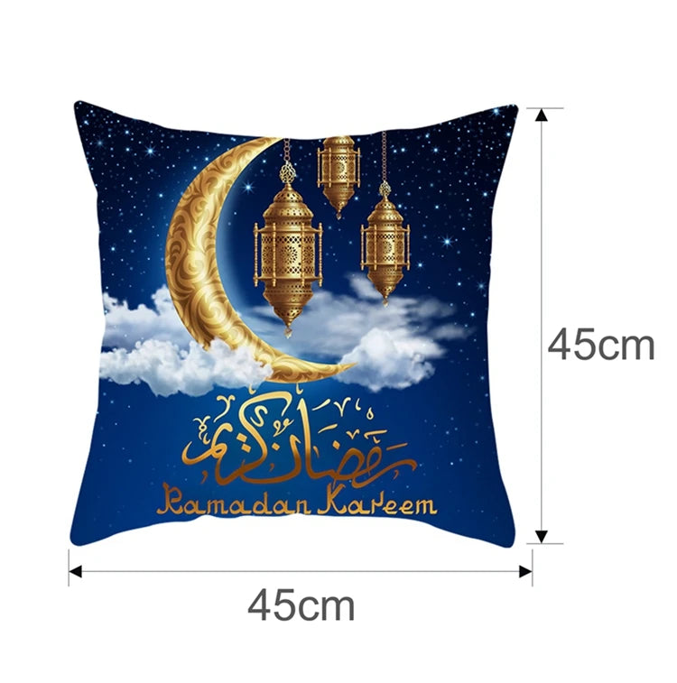 EID MUBARAK Cushion Cover Pillowcase Ramadan Decoration Muslim Party Decoration Islam Gifts Eid Al Adha Ramadan Kareem Decor