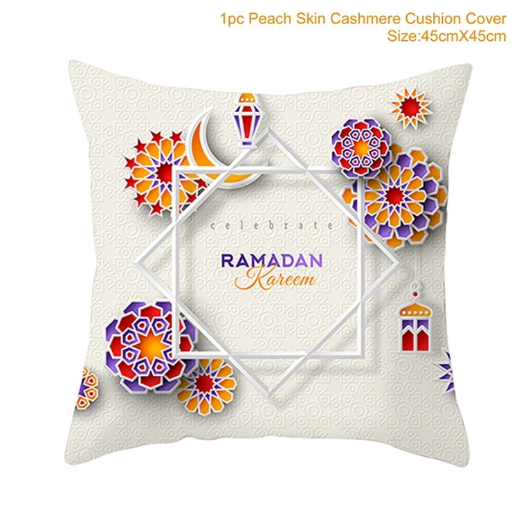 EID MUBARAK Cushion Cover Pillowcase Ramadan Decoration Muslim Party Decoration Islam Gifts Eid Al Adha Ramadan Kareem Decor