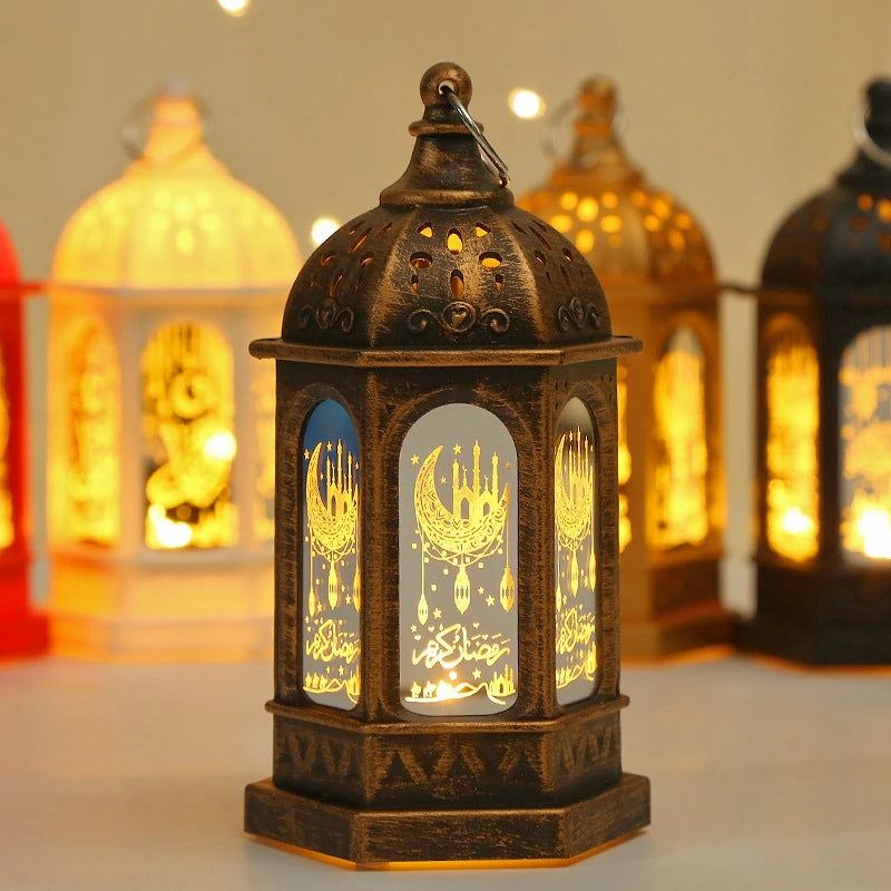 Ramadan Candle Lamp Home Ramadan Party Supplies Easter Muslim Hanging Lantern Ornament Eid Mubarak Candle Lamp Ramadan Decor