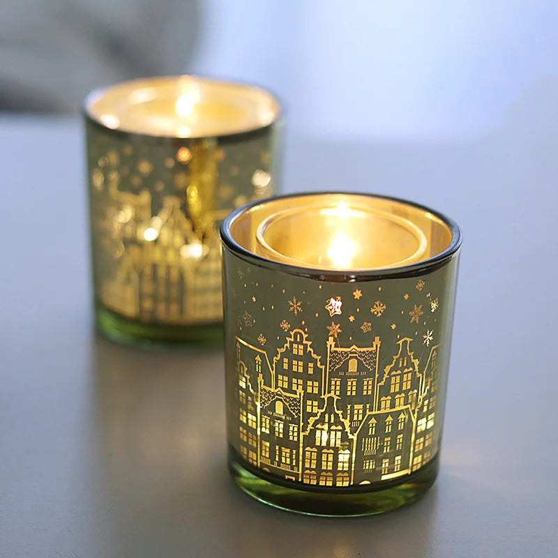 Luxury Candle Holders Ramadan Decorations Glass Tealight Candle Holder for Table Wedding Centerpiece Home Party Decor подсвечник