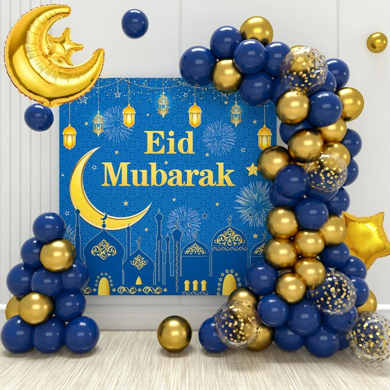 Eid Mubarak Background Balloons Ramadan Decoration 2023 Ramadan Kareem Party Eid Mubarak Muslim Islamic Decor Happy Eid Al Adha