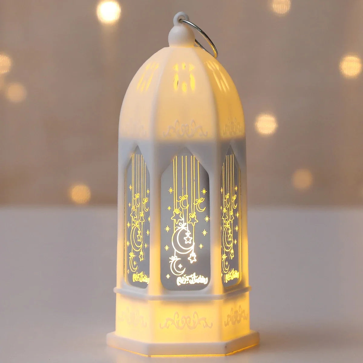 Muslim Ramadan Decor Lantern Ornament EID Mubarak Moon LED Candle Lamp Eid Al Adha Gift Gurbang Ramadan Decoration for Home