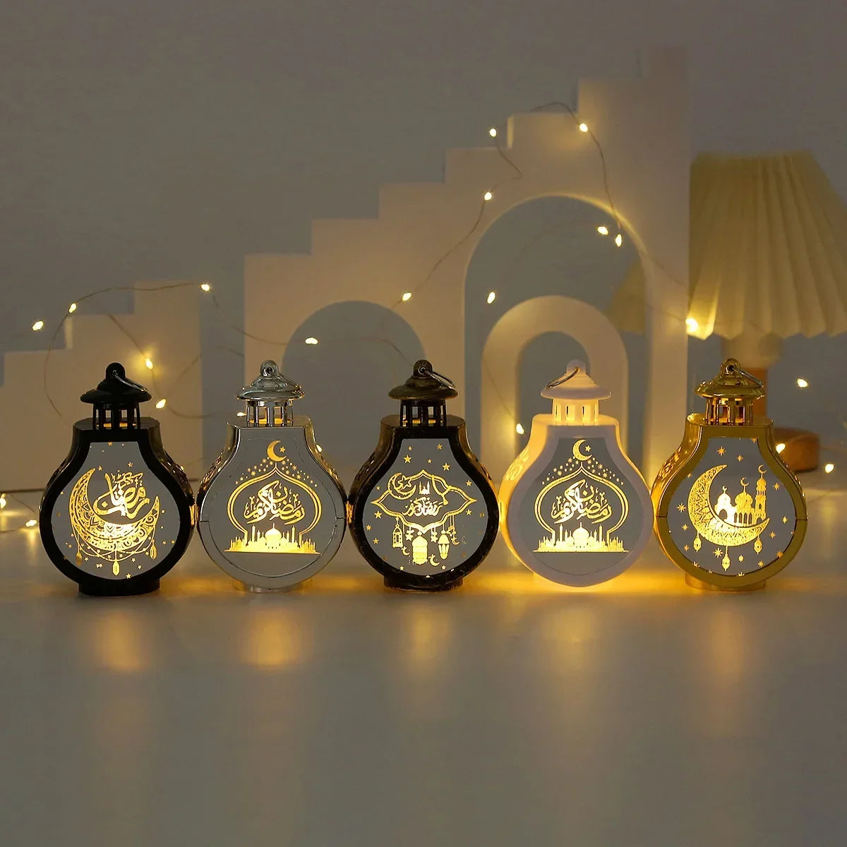 2024 Ramadan LED Lantern Light Eid Mubarak Decoration for Home Islamic Muslim Festival Party Ramadan Kareem Decor EID Al Adha