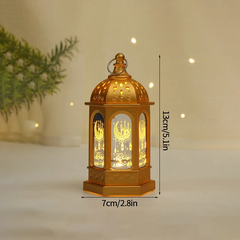 Ramadan Candle Lamp Home Ramadan Party Supplies Easter Muslim Hanging Lantern Ornament Eid Mubarak Candle Lamp Ramadan Decor