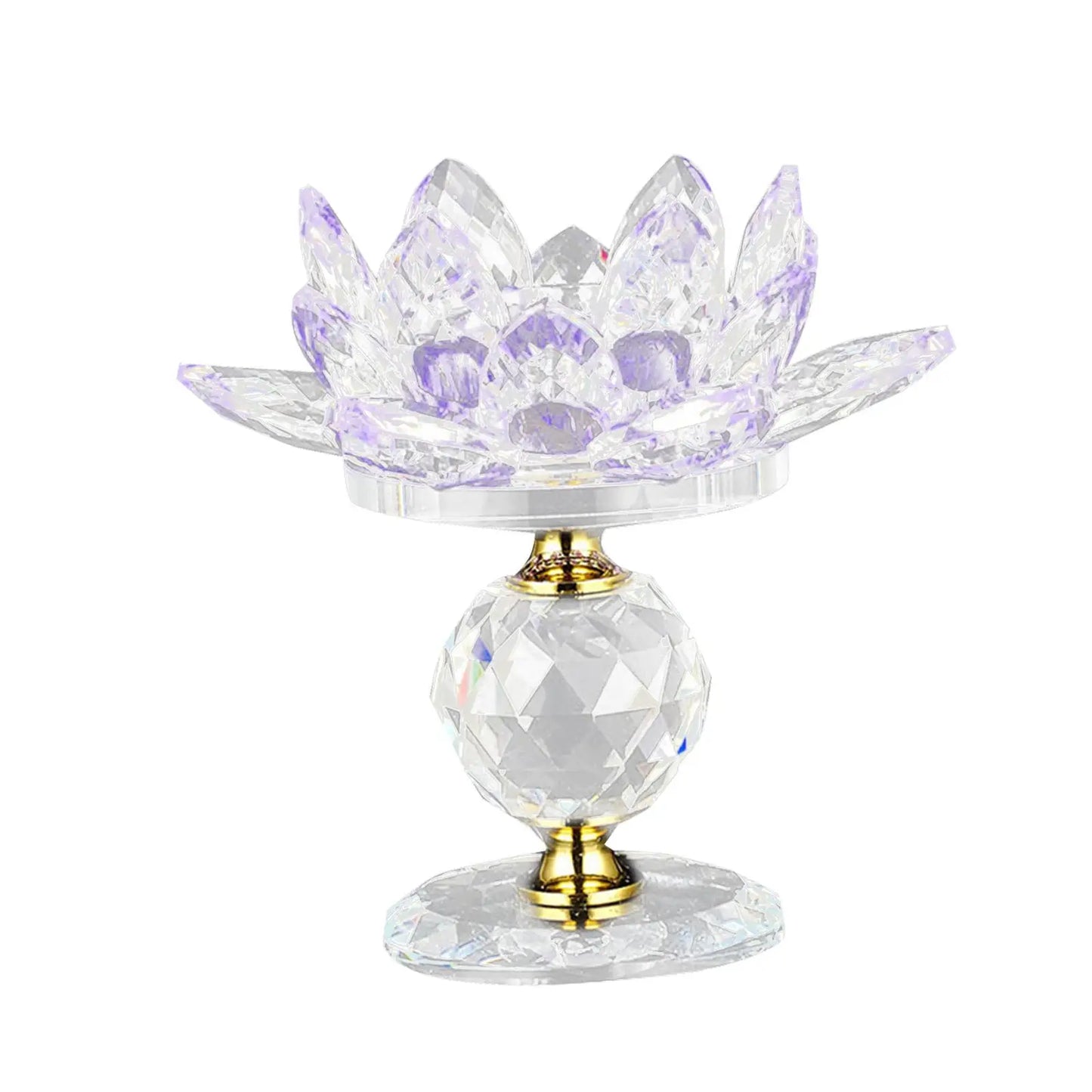 Lotus glass candle holder, tea light holder for wedding party decoration