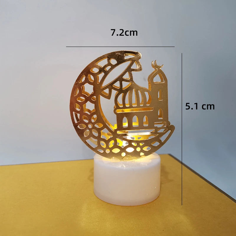 Eid Mubarak Star Moon LED Candle Light Ramadan Kareem Decoration  Home Decor Islamic Muslim Party Supply Eid Al Adha Decor  Lamp