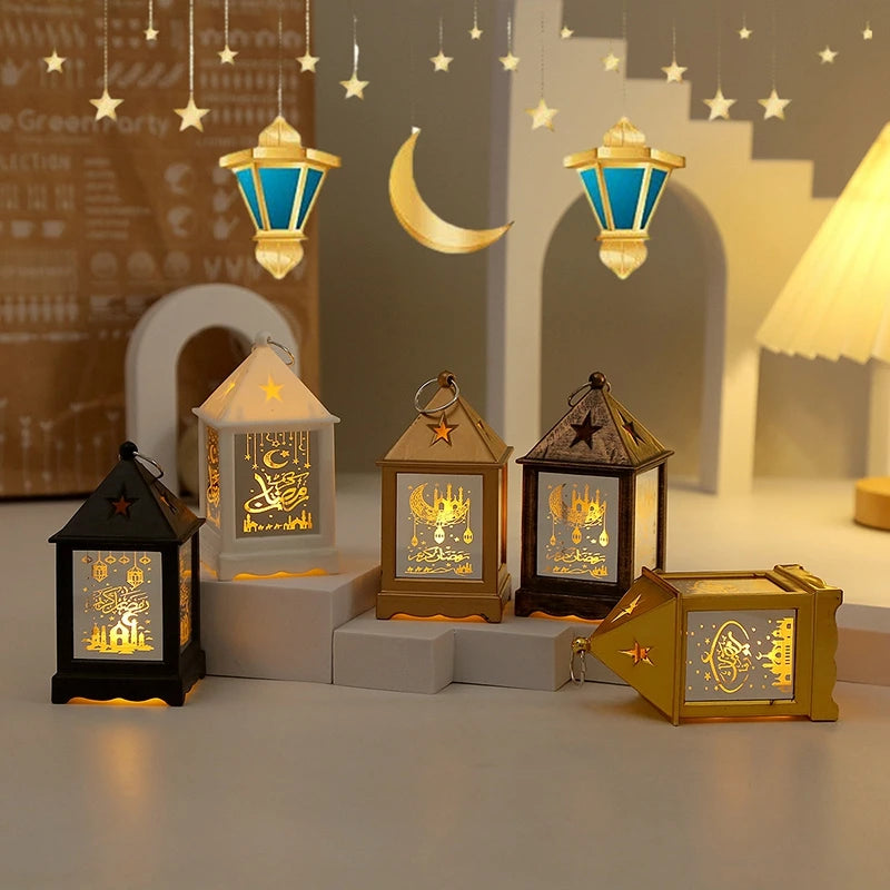 Ramadan Candle Lamp Home Ramadan Party Supplies Easter Muslim Hanging Lantern Ornament Eid Mubarak Candle Lamp Ramadan Decor