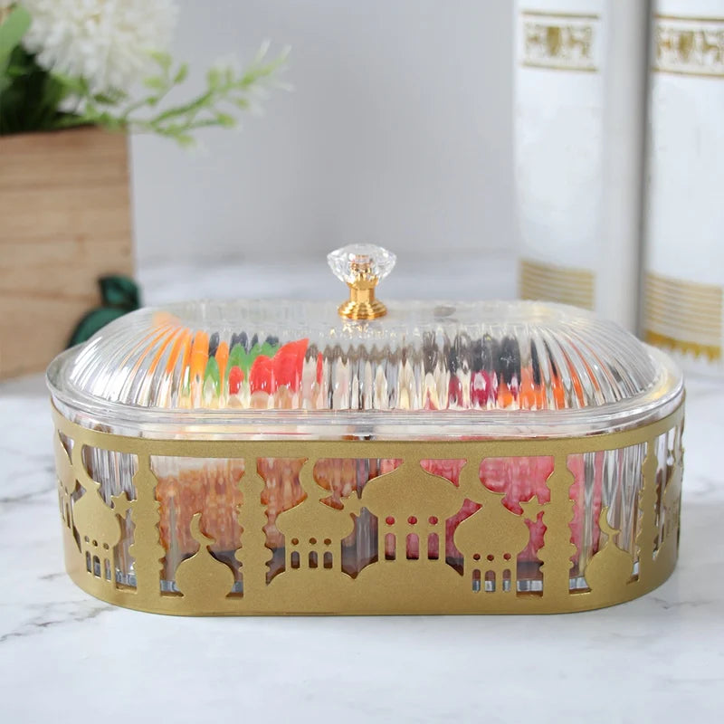 Ramadan Decoration Candy Snacks Tray EID Mubarak Decoration 2025 For Home Ramadan Kareem Islamic Muslim Party Eid Al Adha Gifts