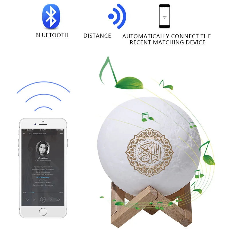 Azan Muslim Night Light Quran Portable Wireless Caixa De Som Bluetooth Speaker Music Sound Box Blutooth Holy Lamp Mini Baffle