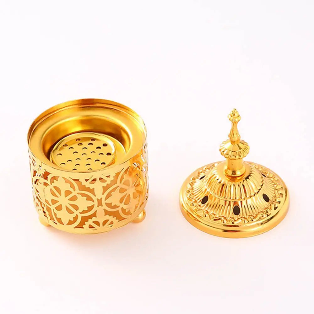 Metal Incense Burner Hollow Golden Tower Oil Burner Vintage Censer Holder Home Fragrance Products