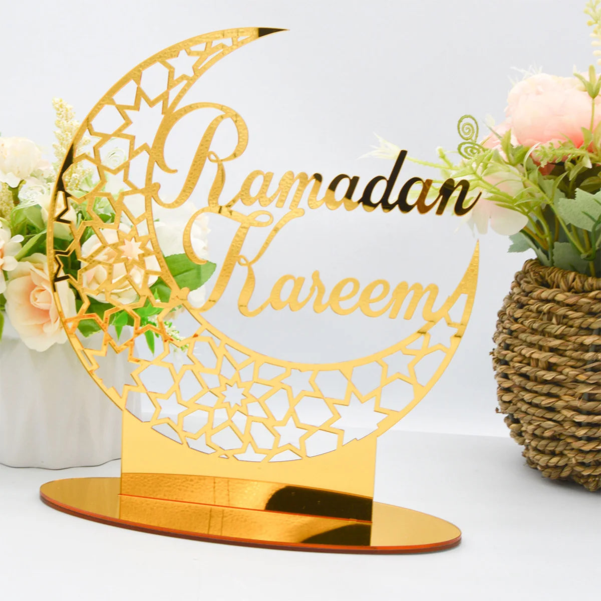 EID Mubarak Acrylic Ornament Ramadan Decorations For Home Islamic Muslim Party Supplies Ramadan Kareem 2025 Eid Al Adha Gift