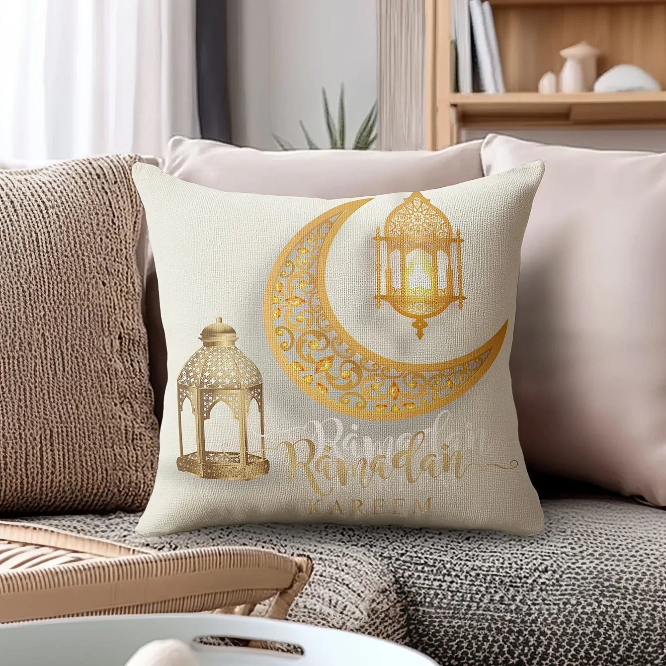 Home Sofa Cushion Cover Ramadan Kareem Islamic Muslim Party Pillowcase Gifts