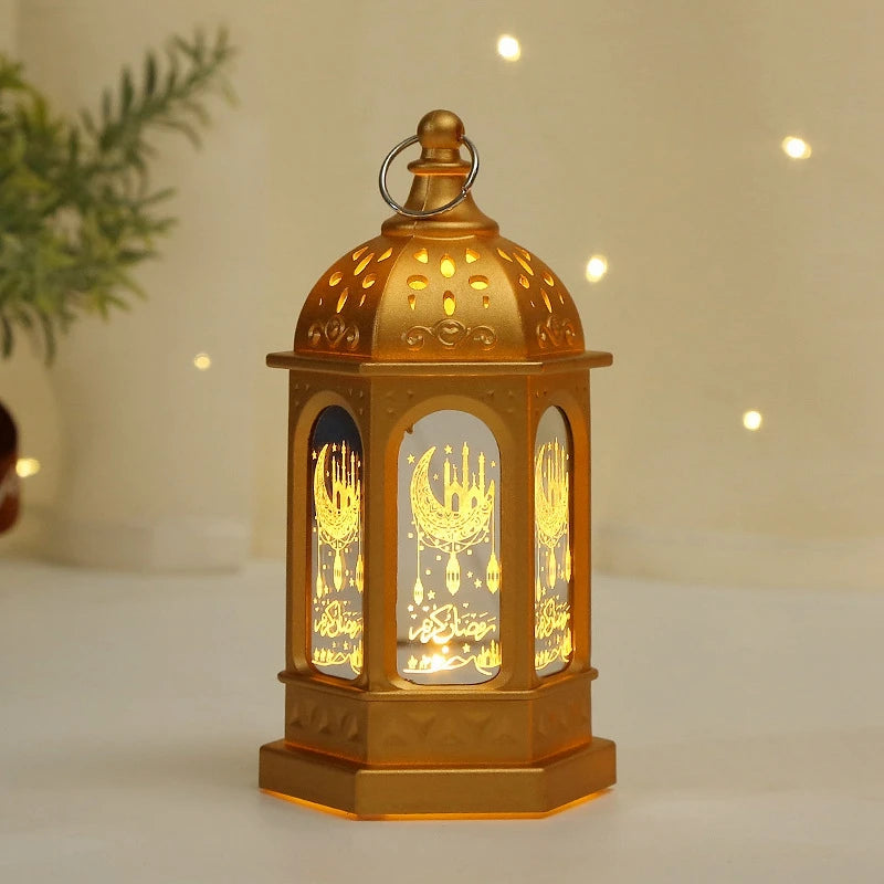 Ramadan Candle Lamp Home Ramadan Party Supplies Easter Muslim Hanging Lantern Ornament Eid Mubarak Candle Lamp Ramadan Decor