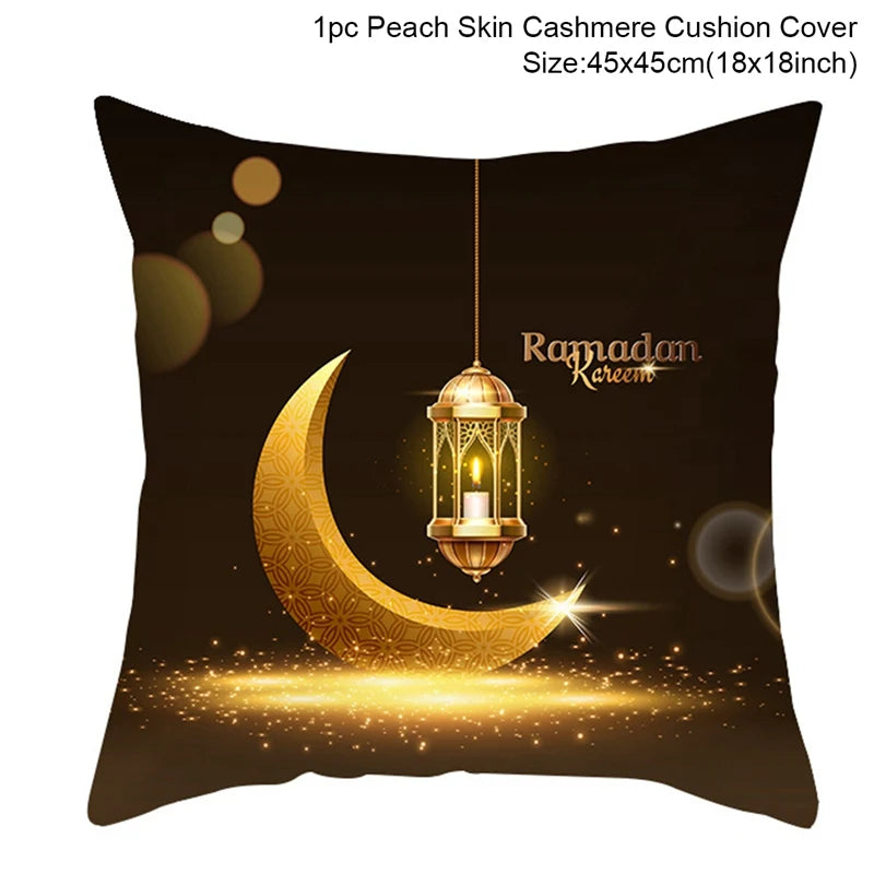 EID MUBARAK Cushion Cover Pillowcase Ramadan Decoration Muslim Party Decoration Islam Gifts Eid Al Adha Ramadan Kareem Decor