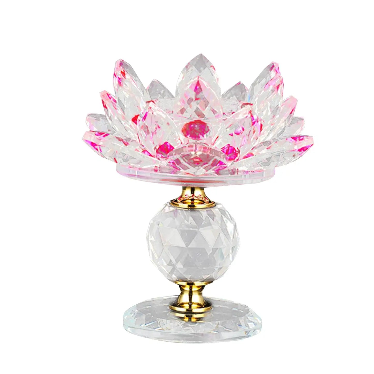 Lotus glass candle holder, tea light holder for wedding party decoration