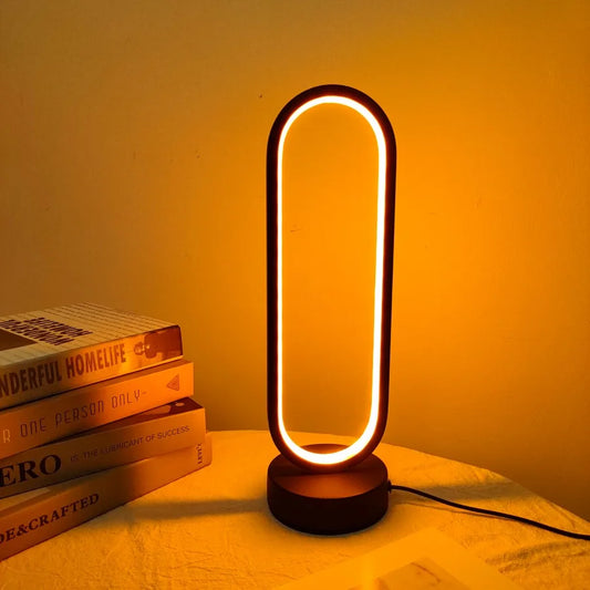 Three-Color Dimming LED Night Light Bedside Lamp for Bedroom and Living Room One-Piece Design with Adjustable Ring