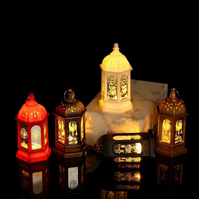 Ramadan Candle Lamp Home Ramadan Party Supplies Easter Muslim Hanging Lantern Ornament Eid Mubarak Candle Lamp Ramadan Decor