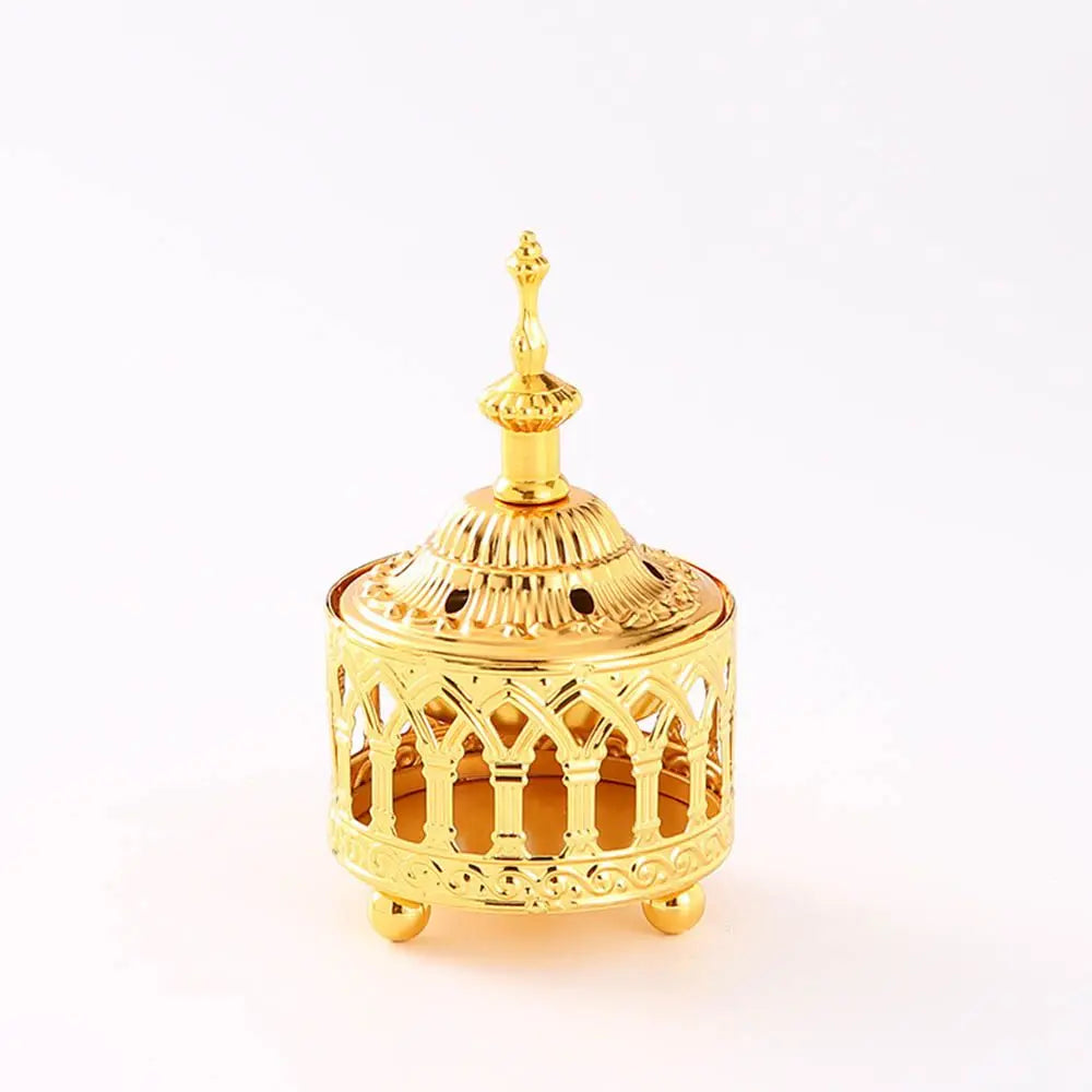 Metal Incense Burner Hollow Golden Tower Oil Burner Vintage Censer Holder Home Fragrance Products