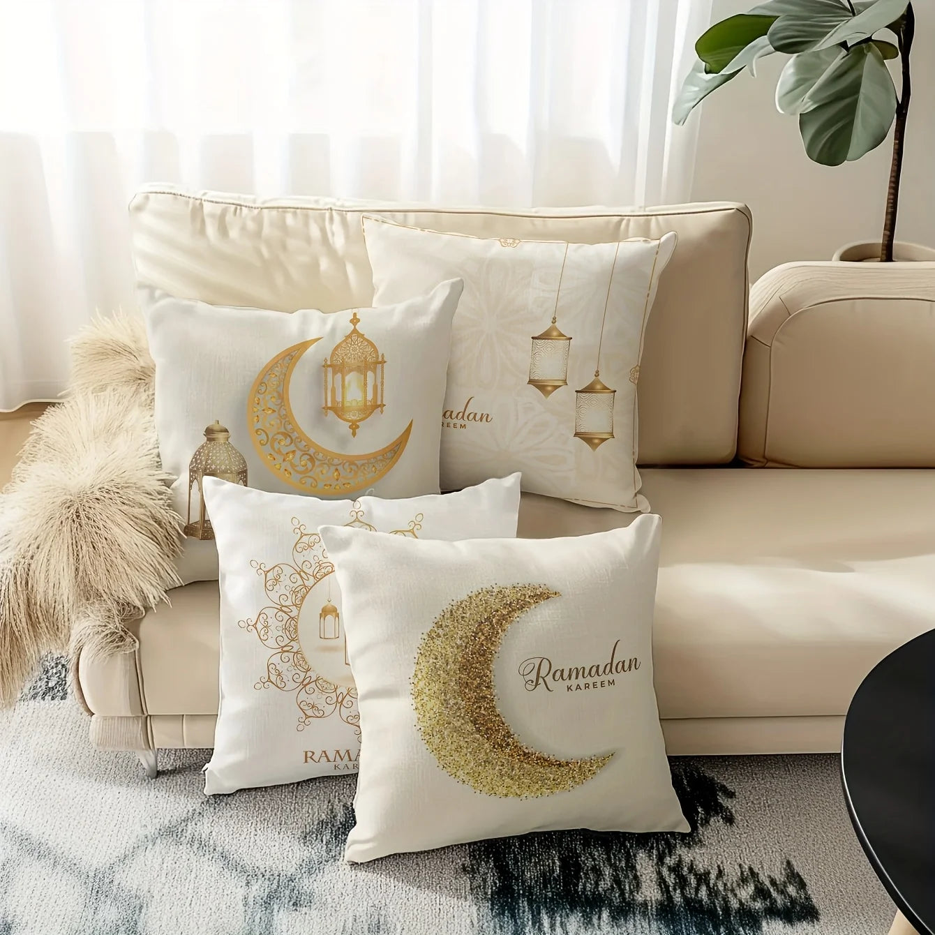 Home Sofa Cushion Cover Ramadan Kareem Islamic Muslim Party Pillowcase Gifts