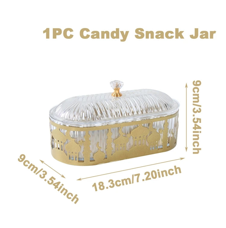 Ramadan Decoration Candy Snacks Tray EID Mubarak Decoration 2025 For Home Ramadan Kareem Islamic Muslim Party Eid Al Adha Gifts