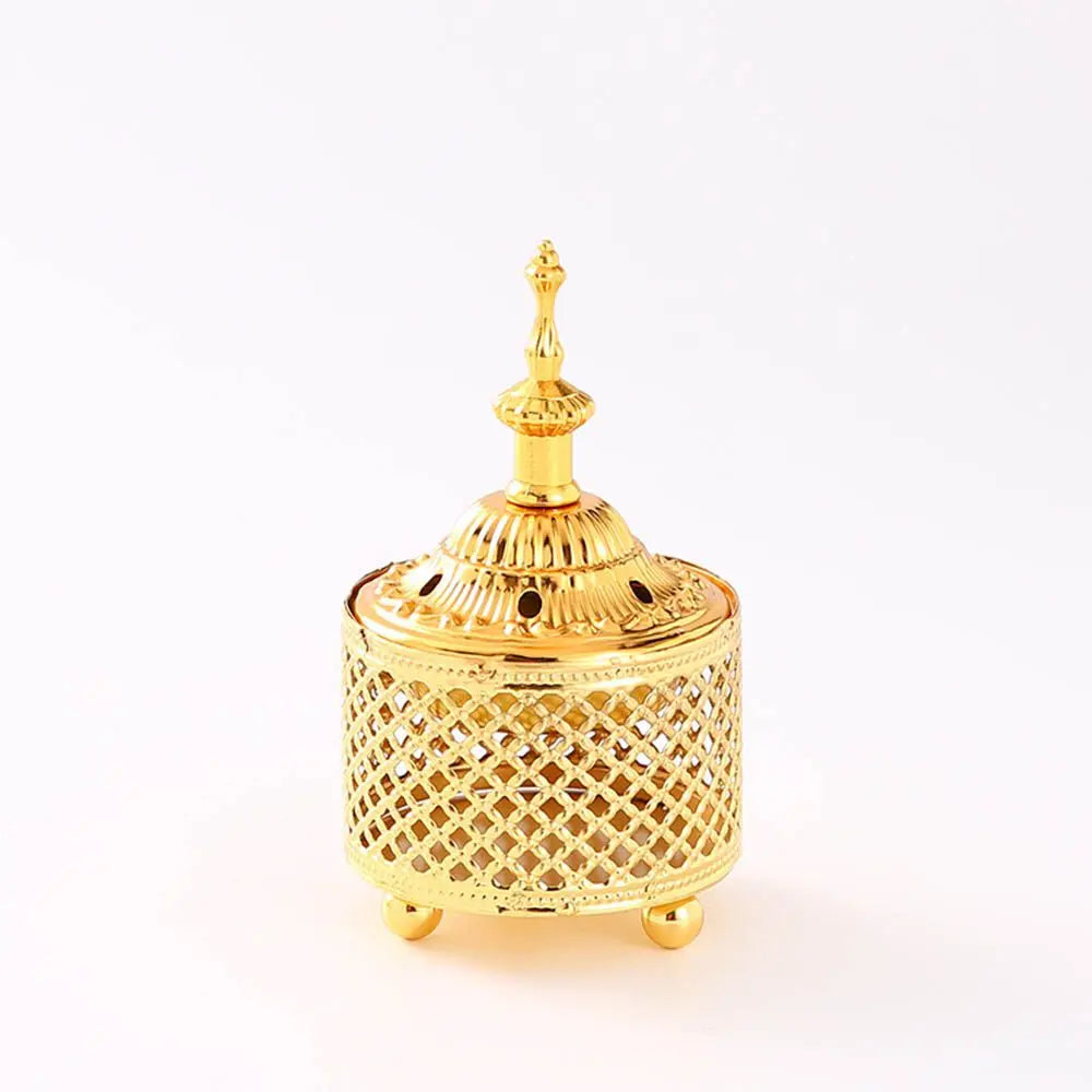 Metal Incense Burner Hollow Golden Tower Oil Burner Vintage Censer Holder Home Fragrance Products