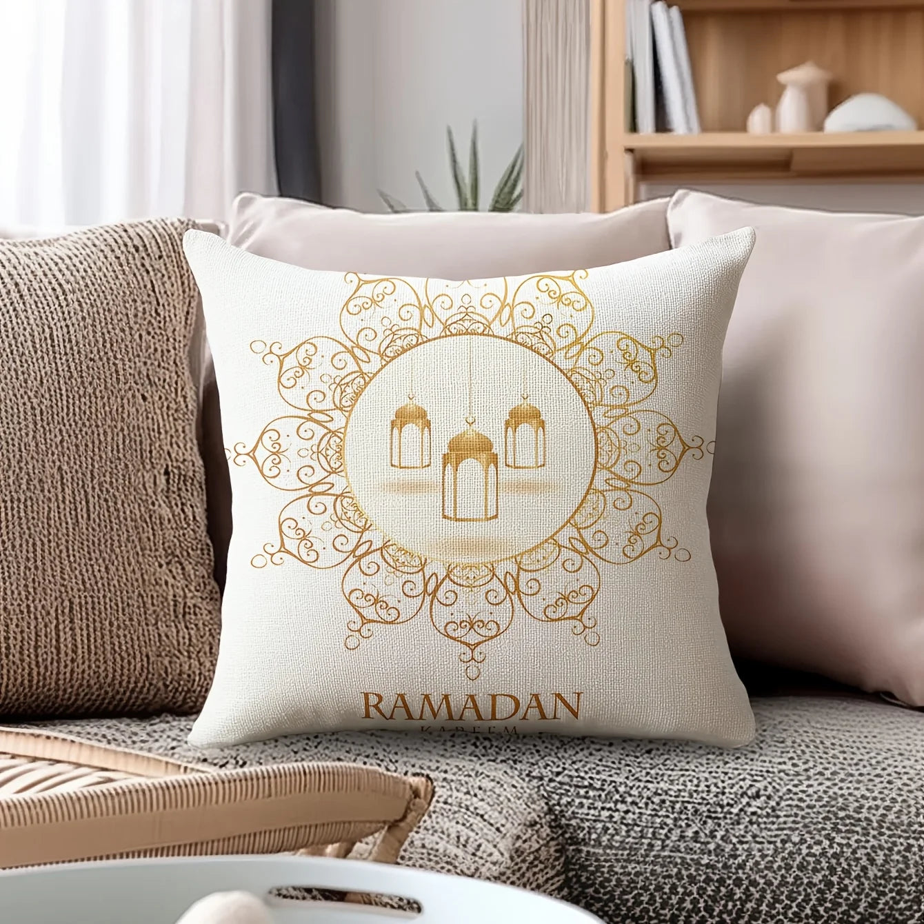 Home Sofa Cushion Cover Ramadan Kareem Islamic Muslim Party Pillowcase Gifts