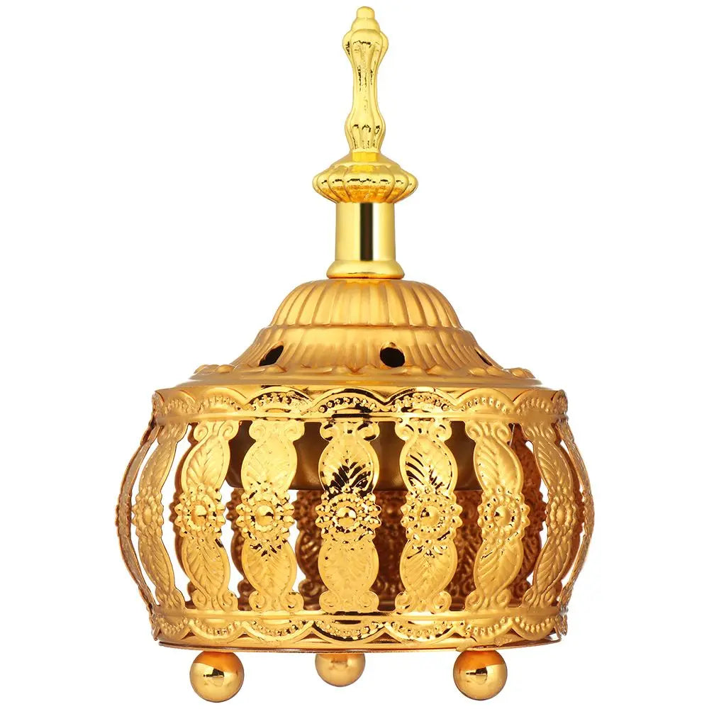 Metal Incense Burner Hollow Golden Tower Oil Burner Vintage Censer Holder Home Fragrance Products