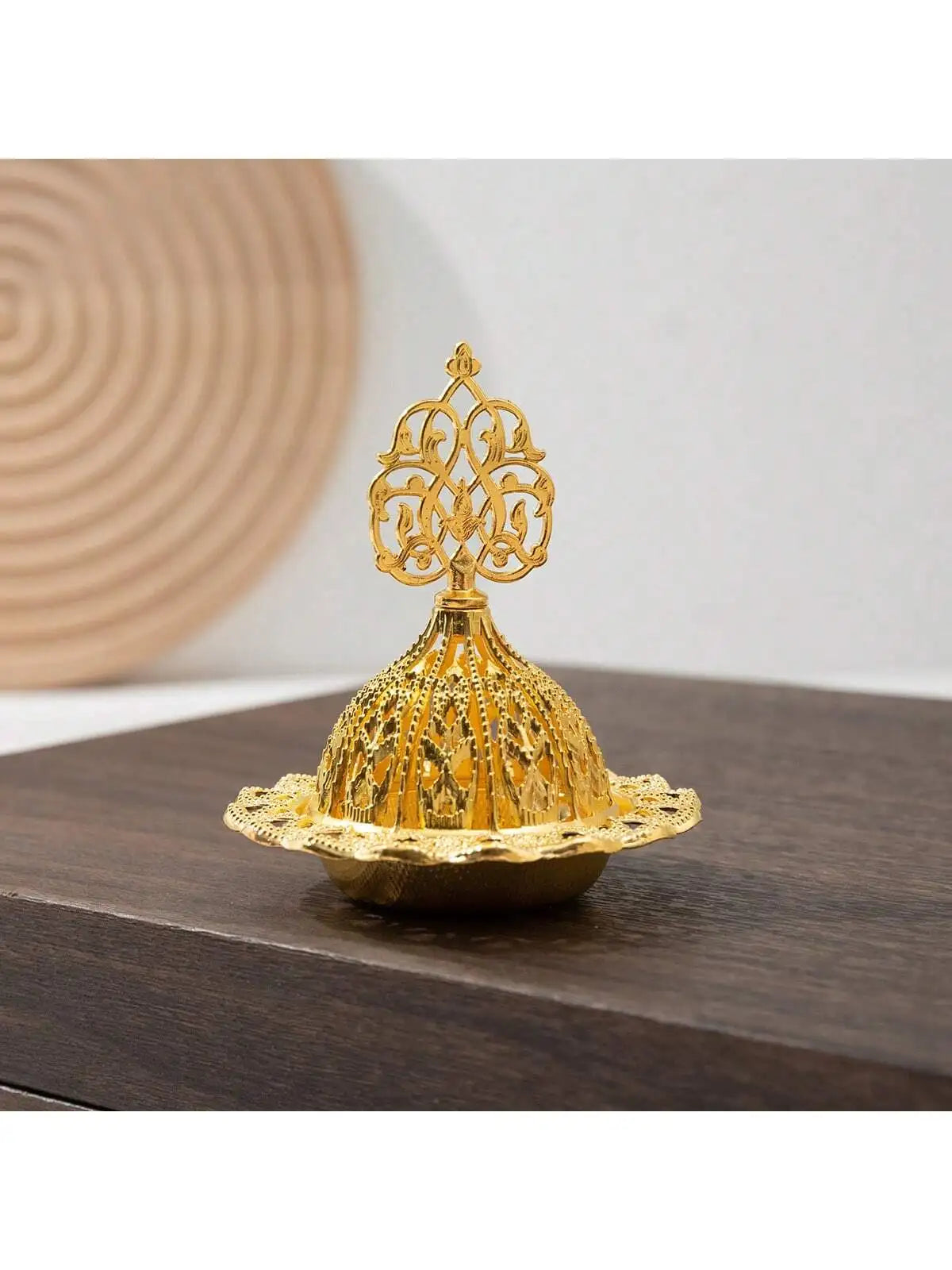 1pc, Hollow Middle East Golden IncenseBurner, osque Shape Incense Burner,Ramadan Kareem Burner, ElD FestiveIncense Burner, Candl