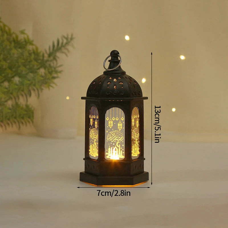 Ramadan Candle Lamp Home Ramadan Party Supplies Easter Muslim Hanging Lantern Ornament Eid Mubarak Candle Lamp Ramadan Decor