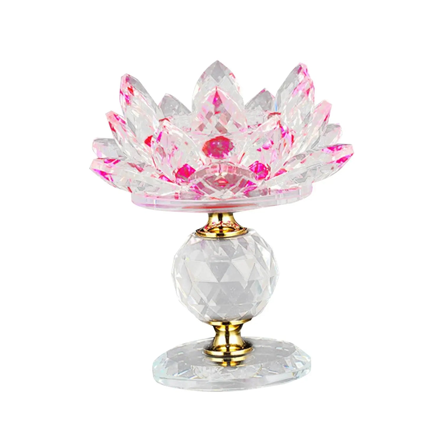 Lotus glass candle holder, tea light holder for wedding party decoration