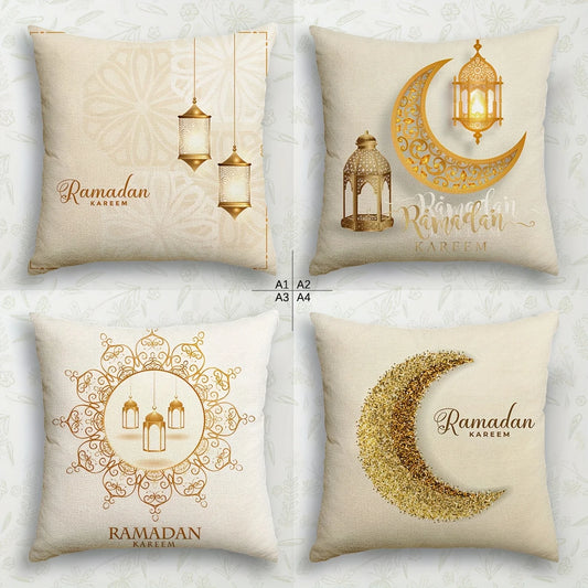 Home Sofa Cushion Cover Ramadan Kareem Islamic Muslim Party Pillowcase Gifts